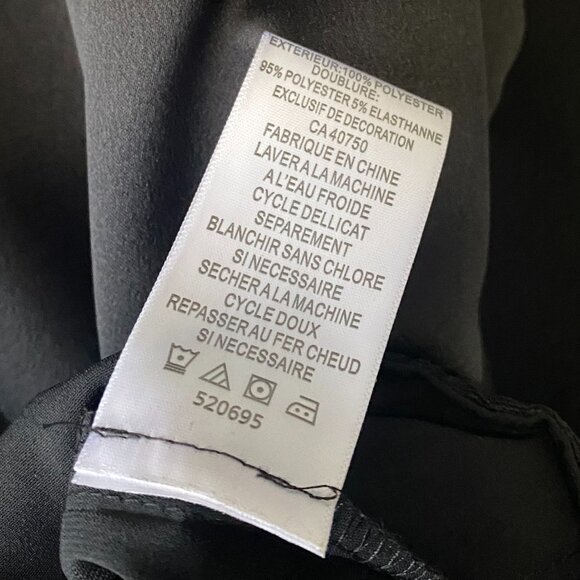 NWT Isaac Mizrah Live! Black Satin Lace Cuffs/Hem Blouse - Picture 13 of 13